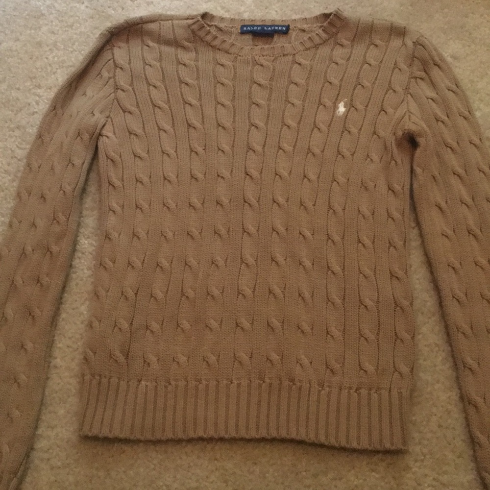 Polo cable knit sweater